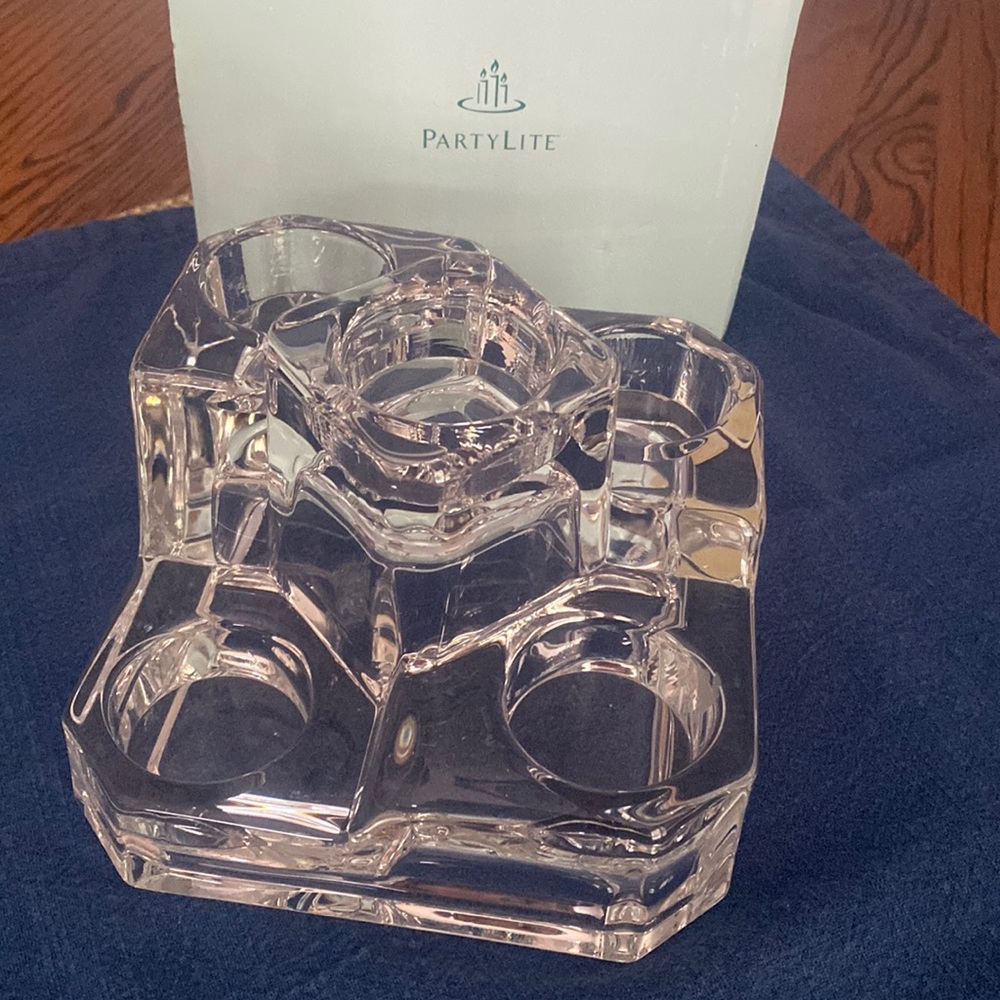 PartyLite crystal castle candle holder
